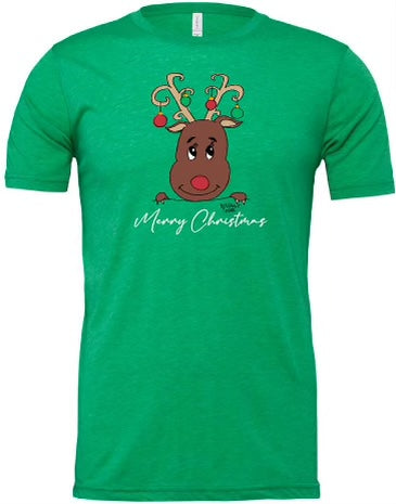 Reindeer shirt - Heather Green